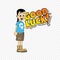 Male cartoon character good luck theme