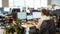 Male caucasian worker professional at his computer desk in an office in London, United Kingdom.