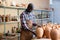 Male ceramist working in pottery workshop