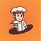 Male chef mascot use for logo or other