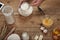 Male chef sifting flour