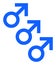 Male Cohort Vector Icon Flat Illustration