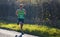 Male Competitor running in the St Neots half marathon.