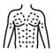 Male coolsculpting black line icon. Flanks correction. Plastic surgery. Isolated vector element. Outline pictogram for web page,