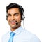 Male Customer Service Representative Wearing Headset