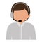 male customer service silhouette icon