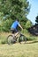 Male Cyclist Exercising Riding Bike