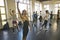 Male dancers stretching and exercising at Pro Danza Ballet dance studio and school , Cuba