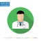 Male doctor flat icon