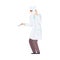 Male Doctor Otolaryngologist With Special Equipment For Examination Of Patient Flat Vector Illustration