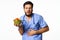 male doctor plate with vegetables healthy food nutritionist