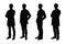 Male doctor and surgeon silhouette collection. Man physician wearing aprons and standing silhouette bundles. Scientist boys with