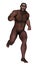 Male erectus running - 3D render