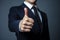 Male Executive Expressing Approval With A Thumb Up, Symbolizing Corporate Success, Leadership And Achievement Concept - Generative