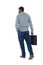 Male executive walking with briefcase