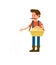 Male farmer seeding icon