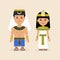 Male and female in the Egyptian attire.