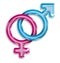 Male and female gender symbols