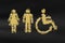 Male, Female, Handicap toilet sign, restroom sign