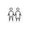 Male and female line icon