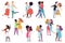 Male and female pairs of dancers. Men and women couple, Group of happy dancing people. People dance party vector