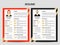 Male and female resume templates with flat elements