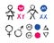 Male Female Symbols WC Toilet Icons