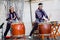 Male and female Taiko drummers.
