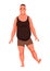 Male figure type icon. Body front view. Human anatomy, man standing shape. Vector illustration in cartoon style