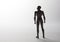 Male figurine silhouette standing in powerful pose looking to th