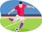 Male footballer sports beautiful illustration.