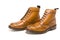 Male Footwear Ideas. Pair of Premium Tanned Brogue Derby Boots