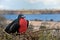 Male Frigate Bird in the Galapagos Islands