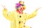 Male funny circus clown posing