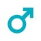 Male gender color icon. Symbol, logo illustration for mobile concept and web design.