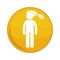 Male gender figure button icon