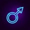 Male Gender Neon Sign