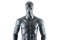 Male gray athletic mannequin doll or store display dummy isolated