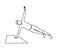 Male gymnast continuous one line vector drawing