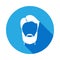 male hairs and beard styles icon with long shadow. Signs and symbols can be used for web, logo, mobile app, UI, UX