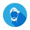 male hairs and beard styles icon with long shadow. Signs and symbols can be used for web, logo, mobile app, UI, UX