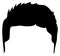 Male hairstyle. Black haircut. Barbershop logo template