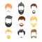 Male Hairstyle Constructor For Face Hipster Collection