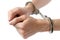 Male hands in handcuffs