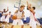 Male High School Basketball Team Playing Game