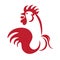 Male hot red rooster cock icon logo graphic tattoo