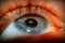 Male Human Eye Pupil Iris Up Close Side View