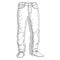 Male jeans. Vector illustration of male jeans isolated