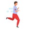 Male jogger flat vector illustration