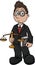 Male Lawyer Cartoon Color Illustration